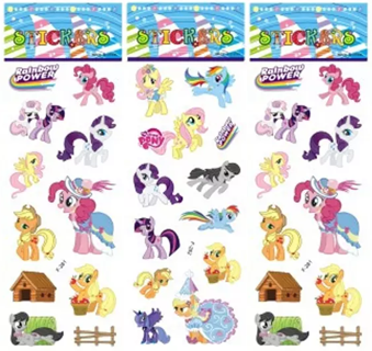 NEW Puffy PVC My Little Pony Puffy Stickers MLP Super Cute! FREE SHIPPING Horse Set#1 FREE SHIPPING