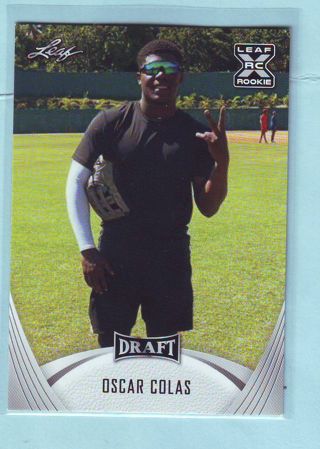 2021 Leaf Draft Oscar Colas ROOKIE Baseball Card # 44 White Sox