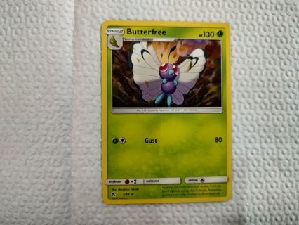 Pokemon Sun and Moon Hidden Fates Butterfree Rare Card