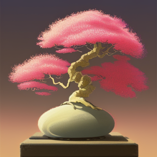 Listia Digital Collectible: Pink Bonsai Tree