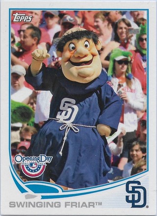  2013 Topps Opening Day Mascots #M10 Swinging Friar San Diego Padres