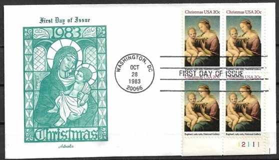 1983 Sc2063 Raphael Madonna/Christmas PB4 FDC