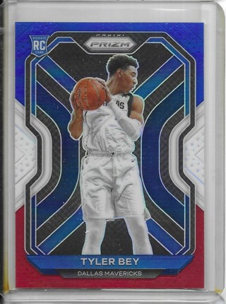 Tyler Bey 2020-21 Prizm Prizms Red White & Blue #251