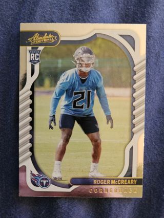 2022 Panini Absolute Yellow Rookie Roger McCreary