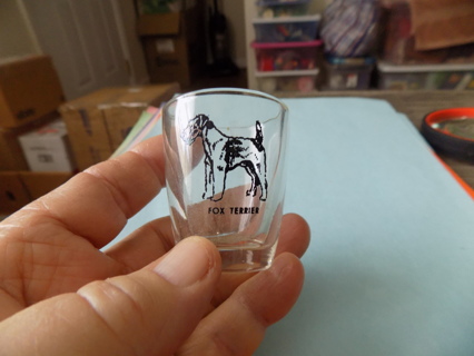 Vintage fox terrier shot glass