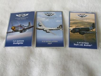 2022 Commemorative Air Force Plane History Card Lot of 3