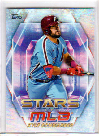 Kyle Schwarber,  2023 Topps Stars of MLB Card #SMLB-53,  Philadelphia Phillies, (EL)