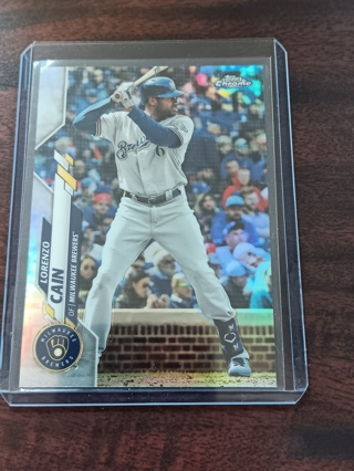 Lorenzo Cain *Refractor 2020 Topps Chrome #153