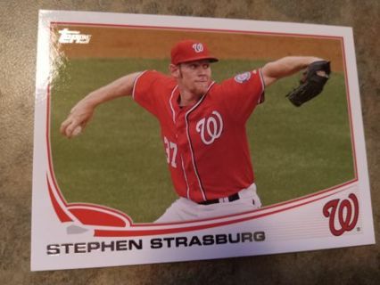 2013 TOPPS STEPHEN STRASBURG WASHINGTON NATIONALS BASEBALL CARD# 500