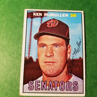 1967 - TOPPS BASEBALL CARD NO. 47 - KEN McMULLEN - SENATORS - EXMT/NRMT.