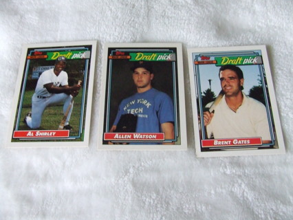 1992 Baseball Draft Picks Topps Card Lot of 3