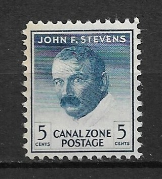 1946 Canal Zone Sc139 5¢ John F Stevens MNH