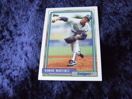 1992 Ramon Martinez Los Angeles Dodgers Topps Card #730