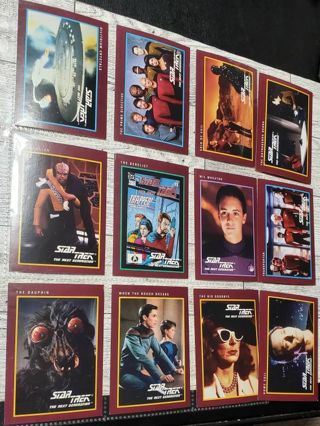 12 Star Trek 1991 The Next Generation Cards
