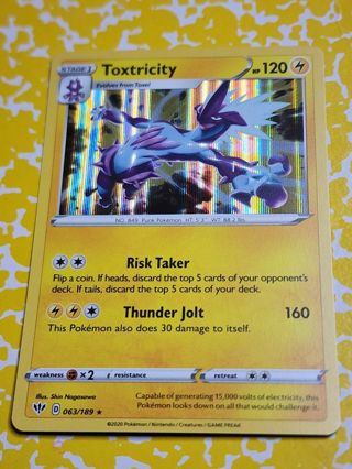 Pokemon Toxtricity holo rare card 063/189