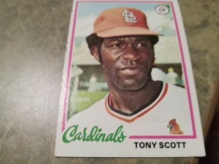 1978 TOPPS TONY SCOTT ST. LOUIS CARDINALS BASEBALL CARD# 352