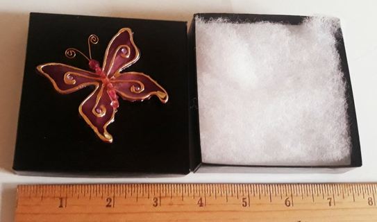 Small Black Box with Butterfly Decor