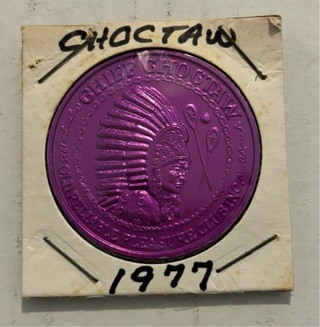 Brilliant Uncirculated 1977 Choctaw Indian Coin Purple 