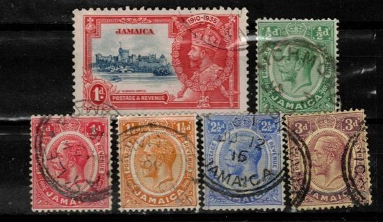 Jamaica Stamps with King George 5