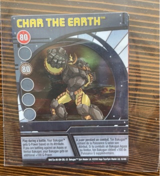 Bakugan Series 7 - 33/48I Blue Ability Card - Char The Earth