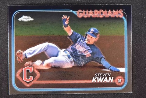 2024 Topps Chrome Base #30 Steven Kwan - Cleveland Guardians