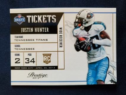 2013 Panini Prestige NFL Draft Tickets Justin Hunter