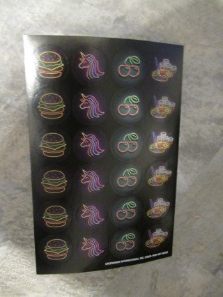 Fun sheet of NEON stickers