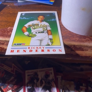 1991 fleer Rickey Henderson baseball card 