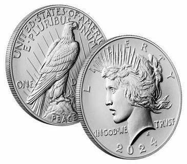 Peace Silver Dollar 2024 Uncirculated Coin PHILADELPHIA (P)