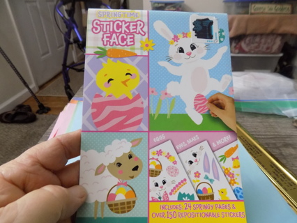 Springtime sticker face book 24 Springy pages and 150 repositionable stickers