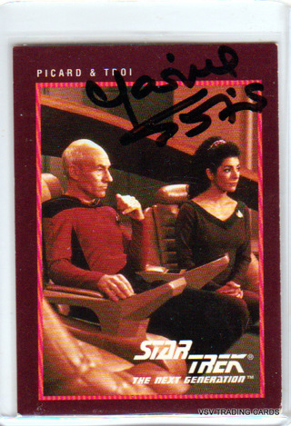 Marina Sirtis AUTOGRAPHED Star Trek Next Generation Deanna Troi Card #274