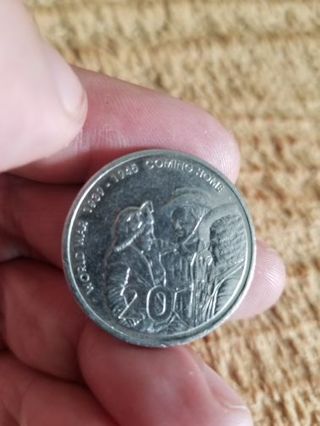 COMING HOME AUSTRALIA 20 CENTS COIN