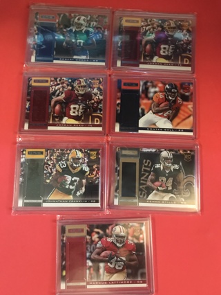 7 CARD LOT 2013 PANINI ROOKIES & STARS NFL JERSEY/RELIC CARDS!!!
