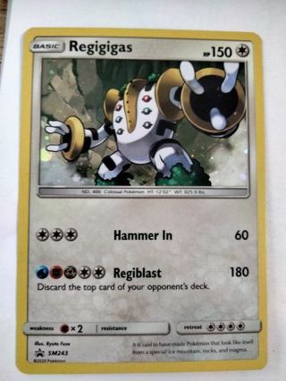 Regigigas sm243 rare holo promo NM Pokemon