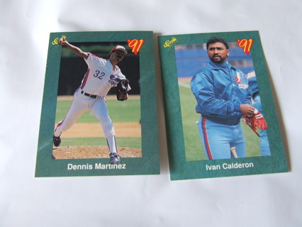 1991 Montreal Expos Team Classic Card Lot of 2