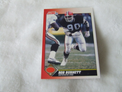 1991 Rob Burnett Cleveland Browns Score Card #173