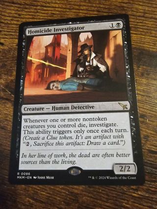 Magic the gathering mtg Homicide Investigator rare card Murder Karlov Manor