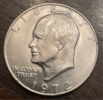 1972 D Type 2 Eisenhower Dollar Brilliant Uncirculated 