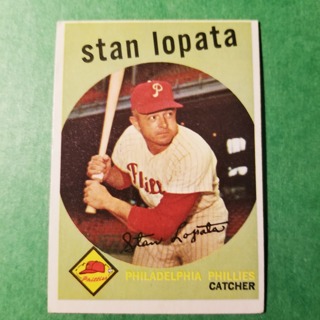 1959 - TOPPS BASEBALL CARD NO. 412 - STAN LOPATA - PHILLIES - SHARP