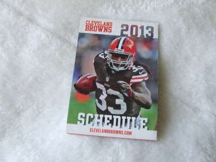 2013 Cleveland Browns Pocket Football Schedule 