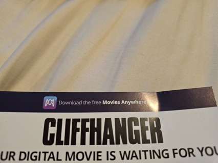 Cliffhanger 4k digital code ONLY 