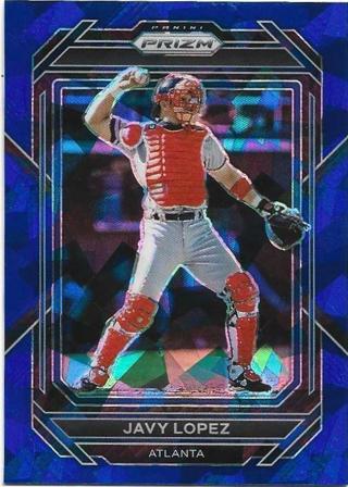 2023 PRIZM JAVY LOPEZ BLUE CRACKED ICE PRIZM REFRACTOR CARD