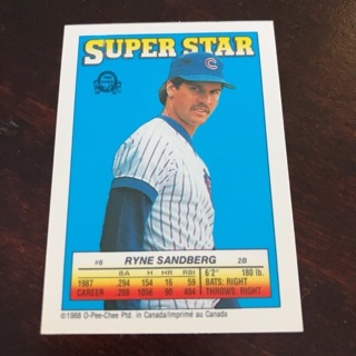 1988 Topps Super Star Sticker Back Cards - [Base] #6.36 Ryne Sandberg (Ozzie Virgil 36)