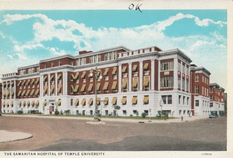 Vintage Unused Postcard: d: Samaritan Hospital of Temple University, OK