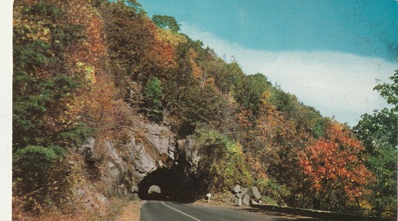 Vintage Used Postcard: C: 1959 Tunnel Skyline Drive, Shenandoah National Park, VA