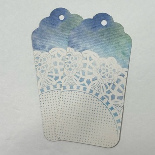 Blue Lace Doily Anytime Gift Tags