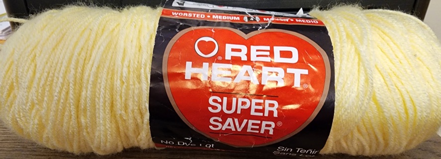 NEW - Red Heart Super Saver Yarn - "Pale Yellow"