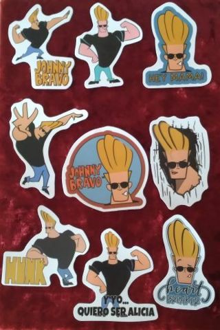 9 - "AHH MAMA, IT'S JOHNNY BRAVO" STICKERS