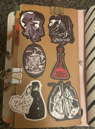 6 witchy/spooky stickers