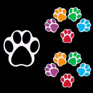 ⭐NEW⭐(6) PAWS multicolored stickers BNWOT.